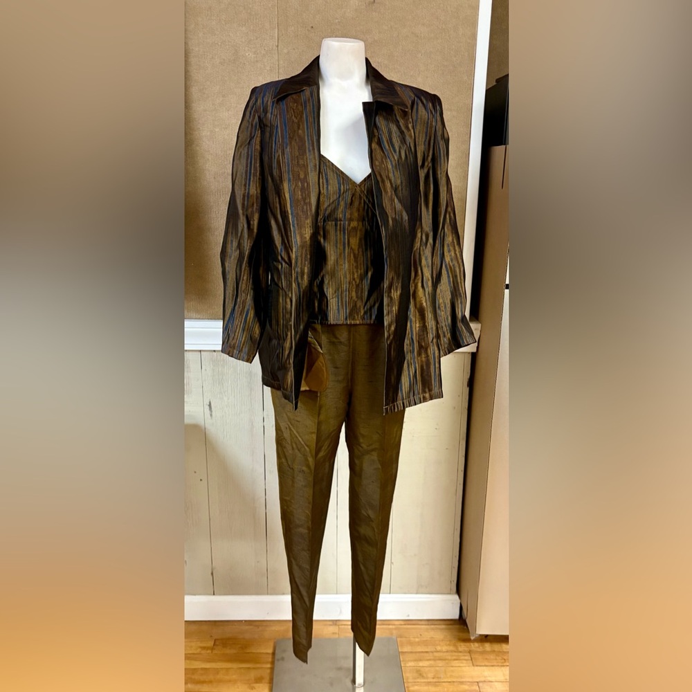 90s Carlisle Silk Trouser and Jacket Set
